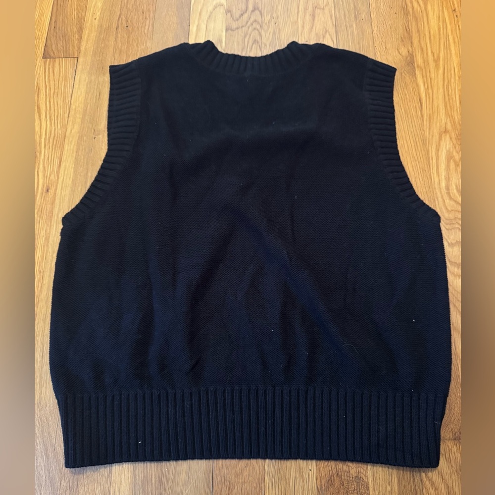 LOFT Black V-Neck Sweater Vest Large - Picture 5 of 5